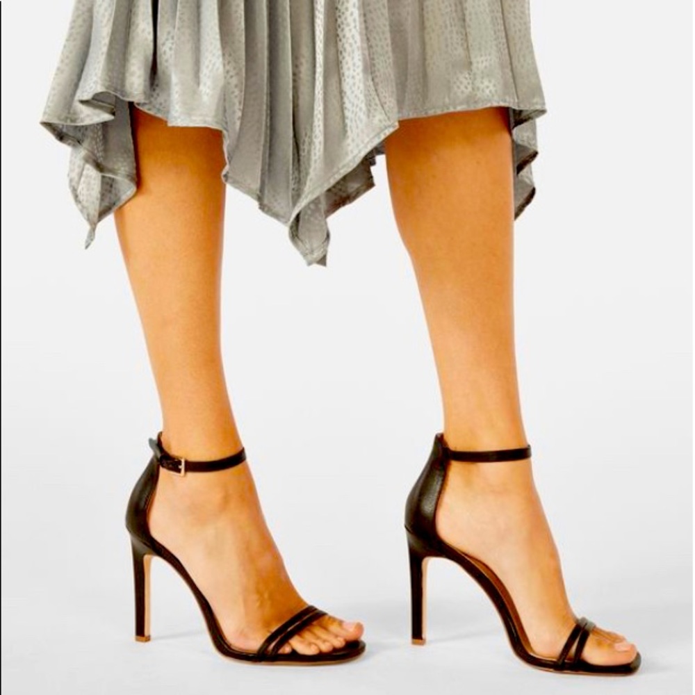 Black Stiletto Heeled Sandal Size 8